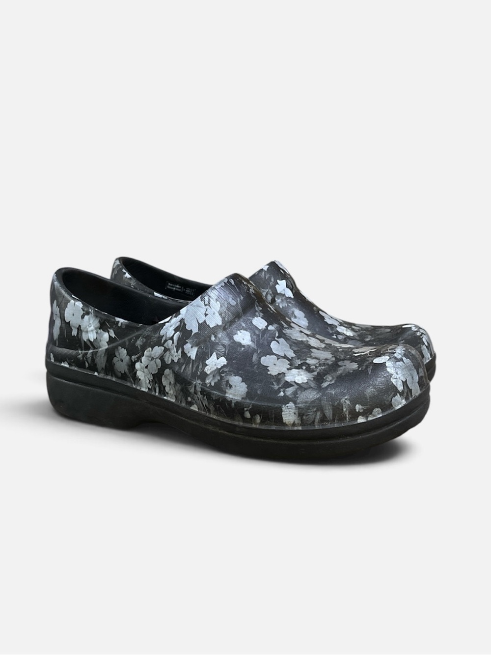 Crocs Neria Pro II Graphic Clog in Floral Black Gray Women's Sz 8